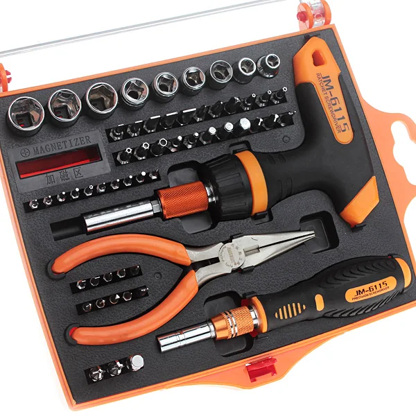 

Jakemy JM-6115 60 In 1 Screwdriver Set Multi-Function Tools Demolition Kit Multi Household Repair Screwdriver Set