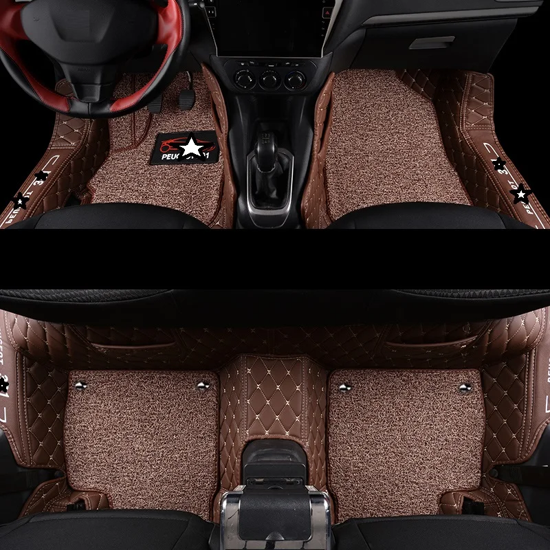 

Automobile Modification Auto Decoration Parts Mouldings Interior Modified Styling Car Carpet Floor Mats FOR Peugeot 301