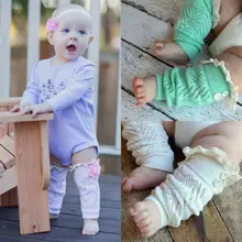 Новые кружевные носки для малышей, защитные вязаные хлопковые гетры до колена