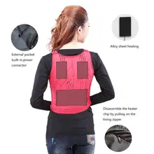 Открытый Пеший Туризм тепловой жилет куртка для Для женщин бархат Электрический жилет прижигание спортивная одежда подарок для жены мама теплый Отопление здорового