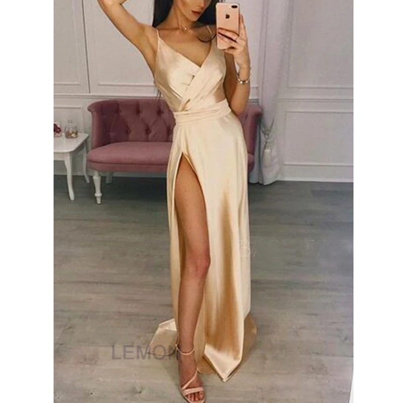 silky strappy dress