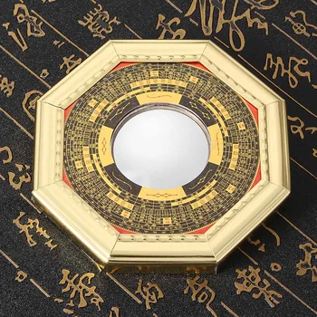 

13cm Lucky Chinese Feng Shui Dent Convex Bagua FengShui Mirror Taoist Talisman Energy Home Decoration Ornament