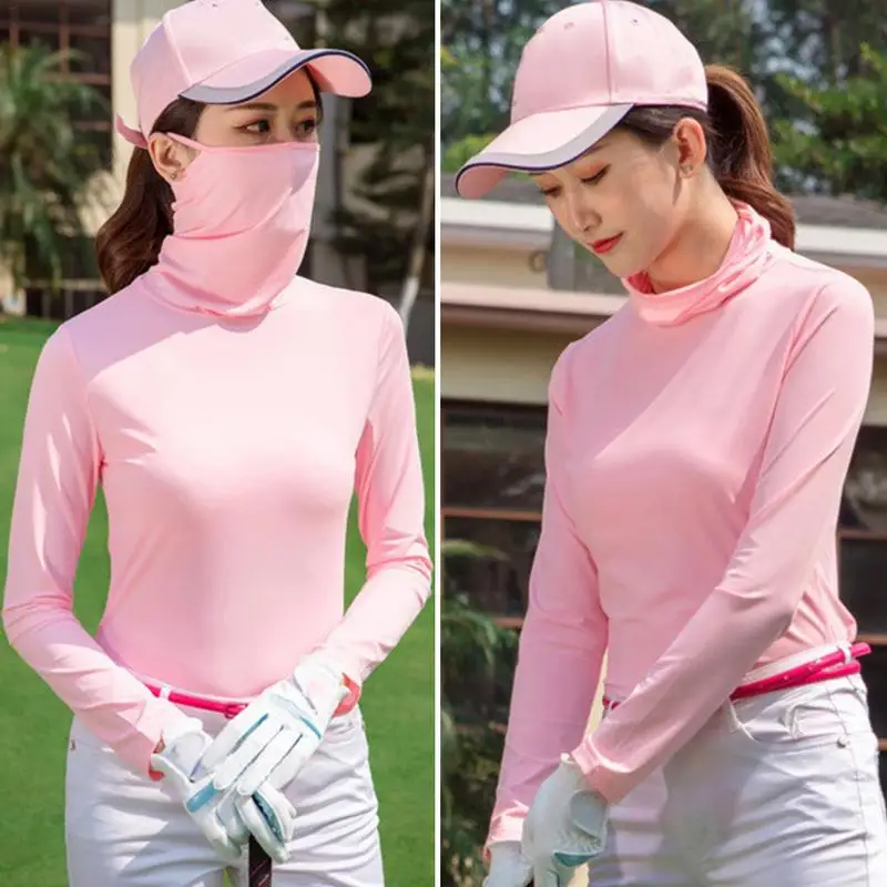 جولف الجليد قميص قطني بكم طويل تي شيرت أشعة قاعدة قميص قمصان رياضية السترة الملابس