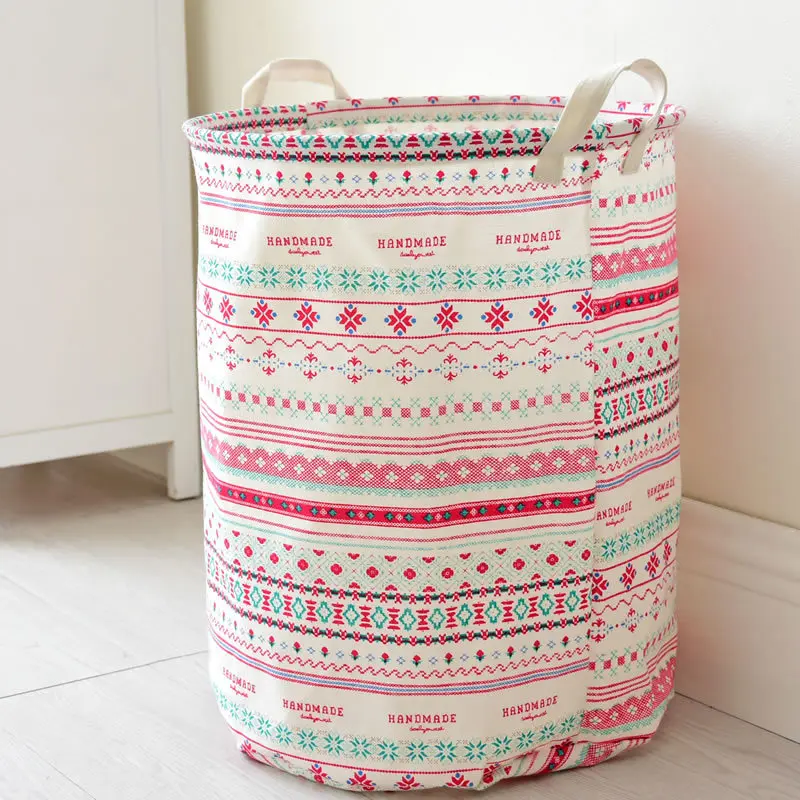 سلة الغسيل تخزين لعبة صندوق تخزين القطن الملابس القذرة سلة أضعاف النسيج الفن للماء المنظم