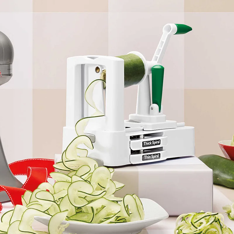 

Vegetable Cutter Multipurpose All-in-one Shredders Slicers Machine Hand Shaker Rotatable Nicer Carrot Zucchini Spiral Slicer