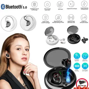 

Mini Bluetooth 5.0 Earbuds Sport True Wireless Bass Twins Stereo In-Ear Earphone Hot Unisex Earphones