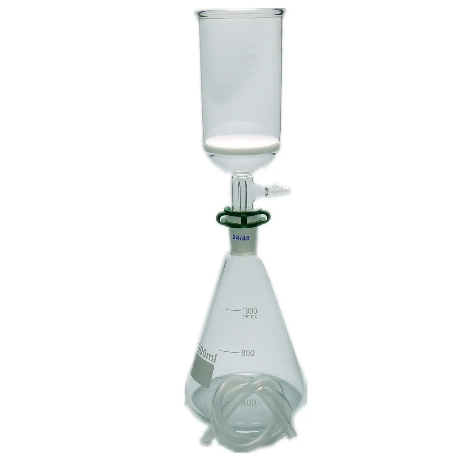 1000ml,Glass Suction Filter Kit,350ml 24/40 Buchner Funnel & 1L Erlenmeyer Flask