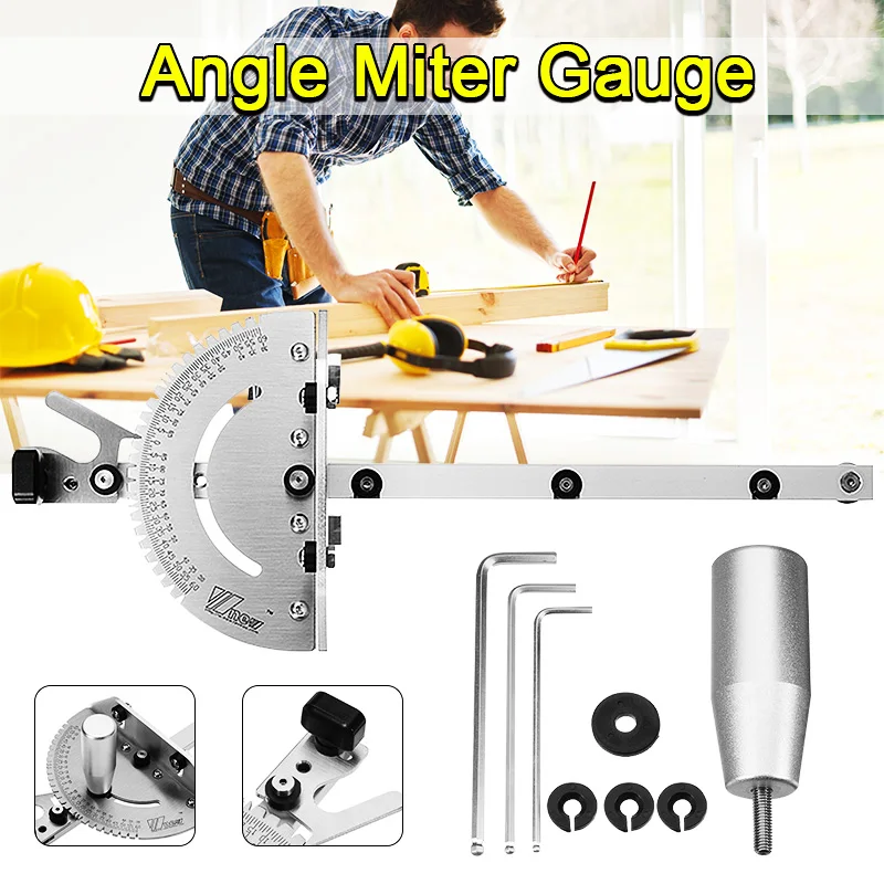 

1Set Miter Gauge Table Saw/Router Miter Gauge Sawing Assembly Ruler for Table Saw Router 450mm Long Wood Working Saw Tool