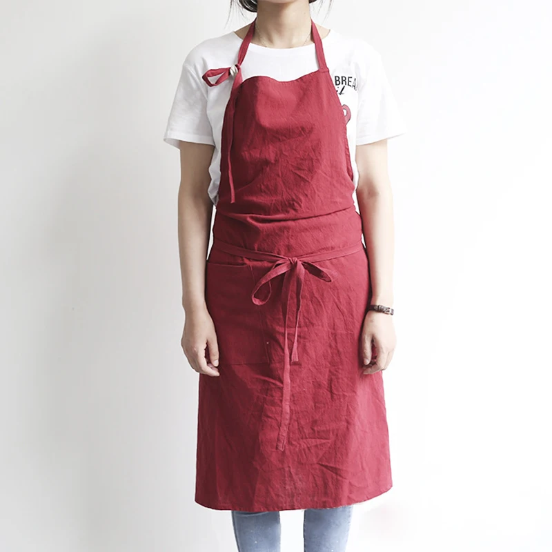 

Apron Washable Cotton Pocket Butcher Waiter Chef Kitchen Cooking Unisex