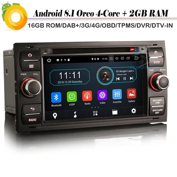 

DAB+Quad Core Android 8.1 Autoradio Sat Nav WiFi 4G Radio DVR OBD Car GPS Navigation Player FOR FORD Focus Mondeo Transit Fusion