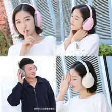 Модные женские зимние теплые вязаные наушники для девочек