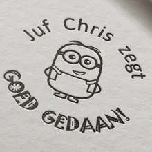 Миньоны хорошо сделаны! Goed gedaan! Голландская печать учителя Персонализированные Пользовательское Имя штамп Самостоятельная Заправка чернилами для оценки подарка школы