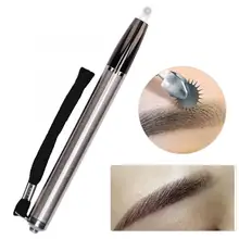 Набор татуировок светодиодный брови татуировки ручка-держатель игл+ ролика иглы брови татуировки ручка инструмента Комплект для микроблейдинга 3