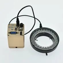 HD 1080P HDMI VGA USB промышленный цифровой электронный видео микроскоп камера с регулируемым кольцом светодиодный светильник источник