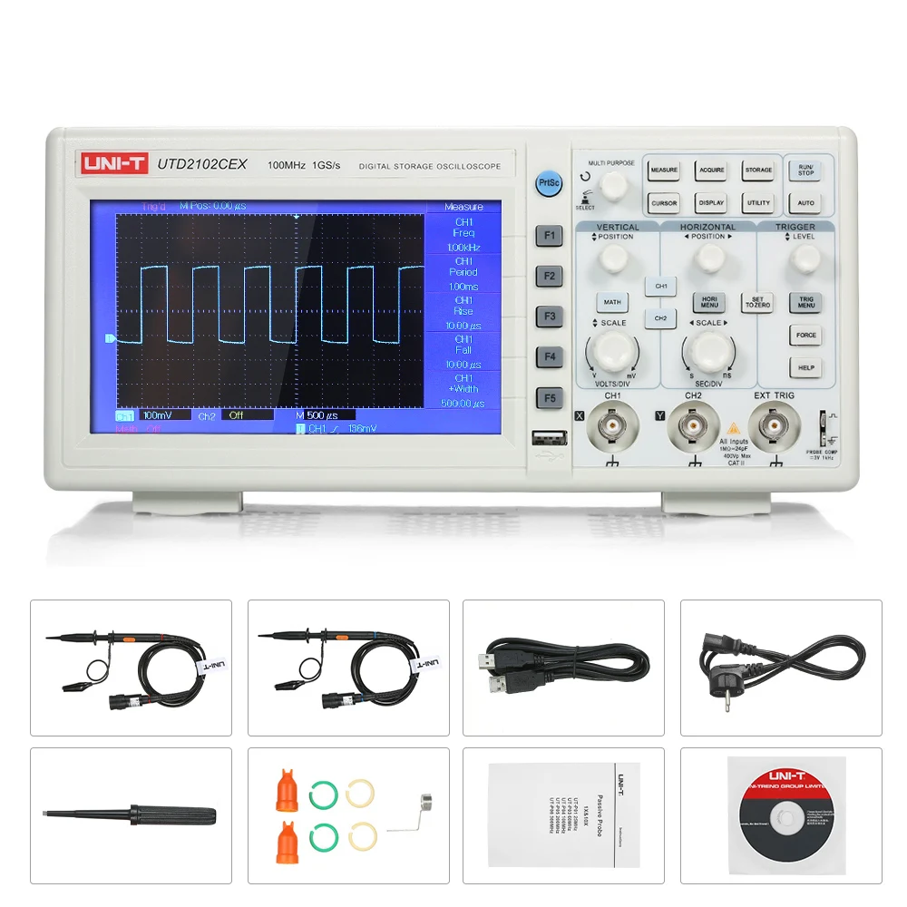 

UNI-T UTD2102CEX Oscilloscope Electronic measuring instrument Oscillometer Digital Storage Oscilloscope
