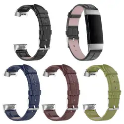 Шт. 1 шт.. Сменный бамбуковый узор Регулируемый кожаный ремешок для часов браслет на запястье для Fitbit Charge 3 Высокое качество ремешок для часов