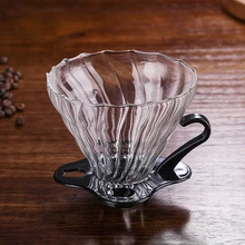 Стеклянный кофейник с воронкой умный Кофейный Фильтр стеклянный кофе залейте воронку капельница(черный