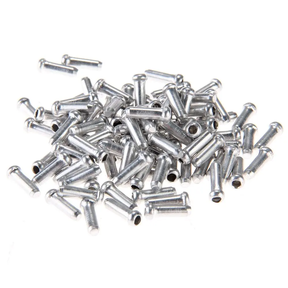 

100x Bicycle Bike Shifter Brake Cable Tips Caps End Crimp Silver