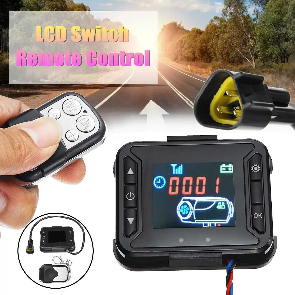 Remote Control For Car Diesel Air Heater Controller //// 12V LCD Monitor Switch