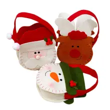 Рождественские тематические портативные конфеты сумки нетканые тряпичная сумка мультяшный мешок для подарков домашние Декорации для вечеринки