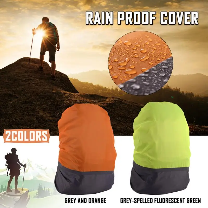 Waterproof Backpack Covers Protable Waterproof Bag Anti-tear Dustproof Anti-UV Backpack Camping Hiking Reflective Rain Cover photo