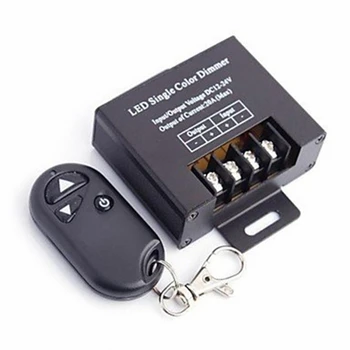 

CLAITE DC12-24V 20A LED Dimmer Controller with 3Keys Remote Control for Single Color Strip Light