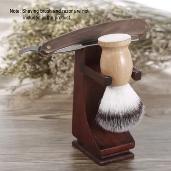 

Shaving Holder Stand for Shaving Razor Brush Solid Wood Shaving Tool Organizer