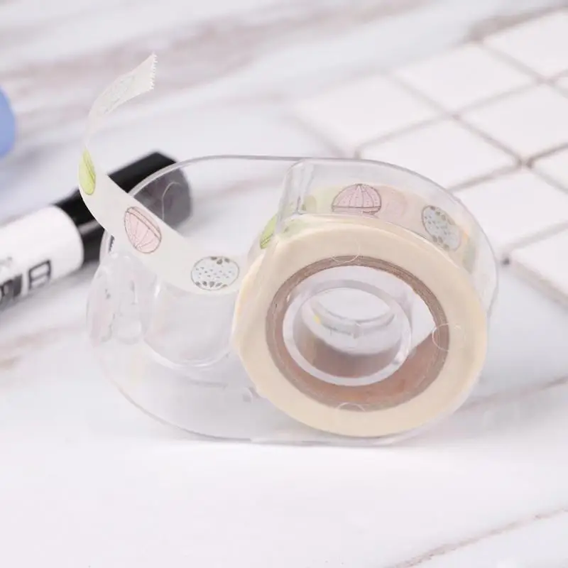Прозрачный Пластик Японский диспенсер для бумажной ленты васи ленты резак держатель
