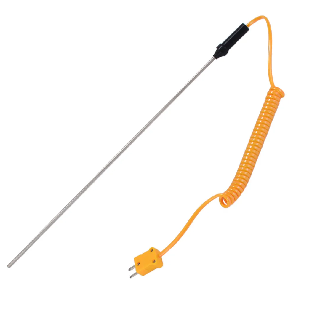 Large Display High Temperature K-Type Thermocouple Thermometer with 3 Stainless Steel Insertion Probe 932 F or 500 C