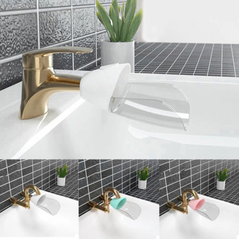 

Children's Faucet Splash-proof Extender 3 Color Tap Extension Device Bath Water Faucet Extender Kid Cartoon Hand Washing Guider