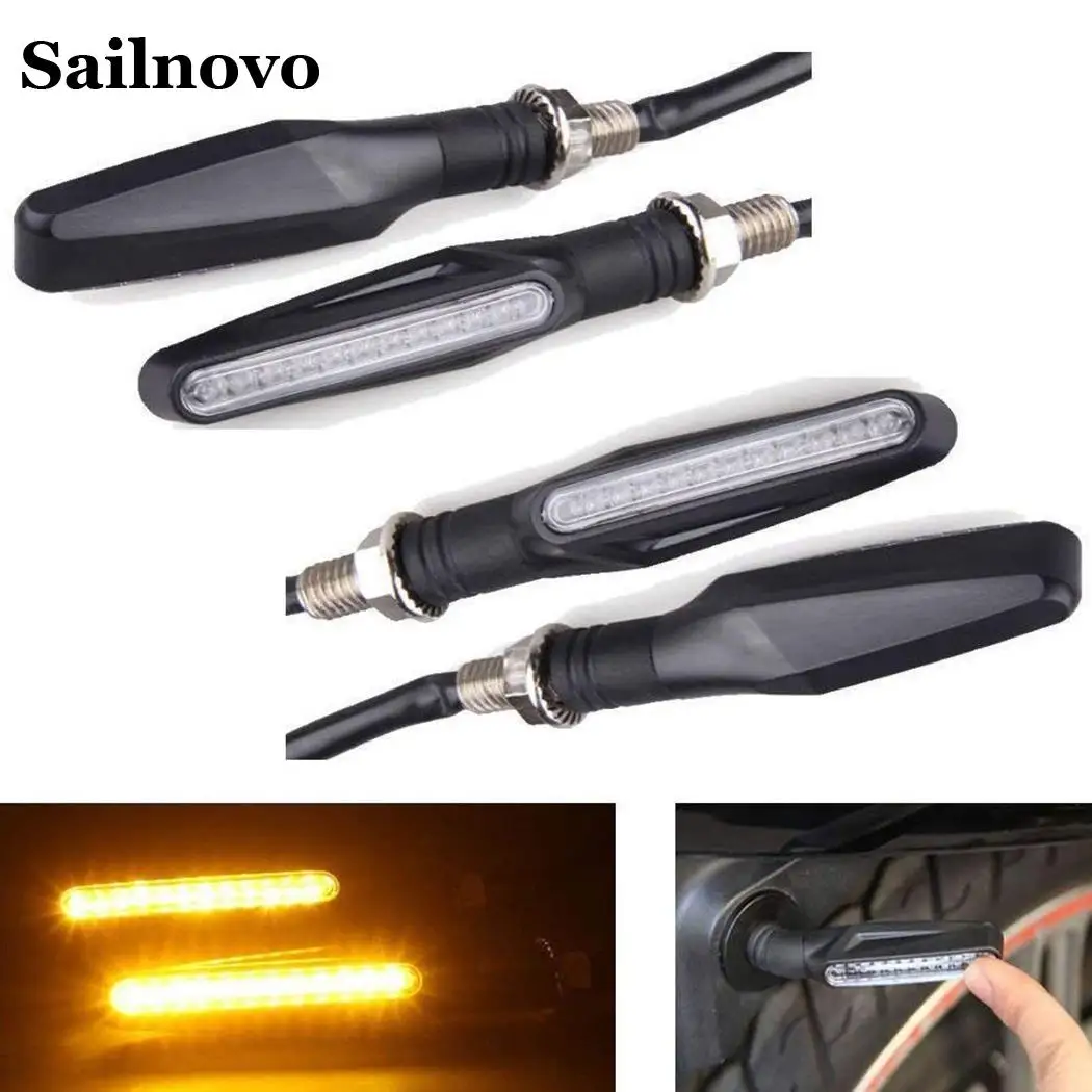 

1PCS 12V Motorcycle LED Light Indicator Handle Bar End Turn Signal LED Light Blinker Indicator Moto Warning turn Light Lamp