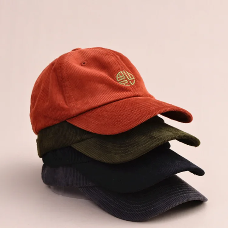 

2018 New Autumn Winter Corduroy Baseball Cap Stripe Brand Bones Caps Hip Hop Hat Embroidery Snapback Hats For Men Women Dad Hat