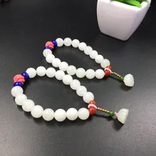 Bileklik Pulseira Masculina браслеты и браслеты Yu Xuan, Hotan Lotus серии браслет Hetian Hand 10 мм бусины с сертификатом