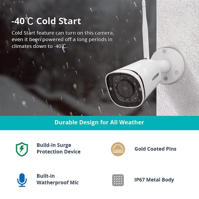  H.VIEW 4MP IP Camera Wifi Camera Outdoor Security Cameras Wifi Cameras Outdoor 2.4G 5G Bullet Camar - 32982794523