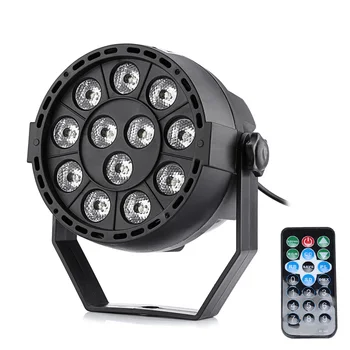 

RGBW 12 LEDs Digital Display Par Light Stage Lamp with Remote Controller 12W Professional 8 Channel Stage Light EU/US