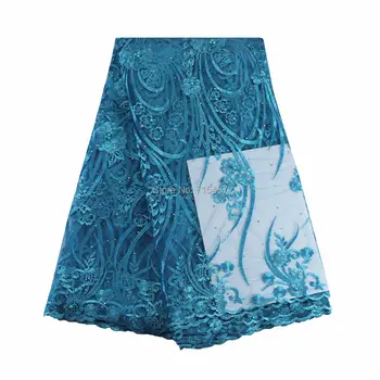 

New style hot sale cheap fabric 176 net lace with beads african lace fabric