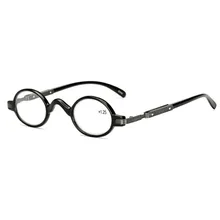 Пожилого возраста модные очки для чтения Бизнес черный ПК в круглой оправе с линзами из смолы в Для мужчин Для женщин пресбиопические очки 1,0-4,0 R217