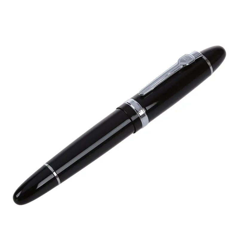 

Jinhao 159 Black And Silver M Nib Fountain Pen Thick For Gifts Decorations USA
