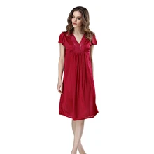 Пижамы для женщин, летняя сексуальная ночная v-образная Пижама, женская ночная рубашка, кружевные шелковые ночные рубашки, игривая Милая Ночная юбка