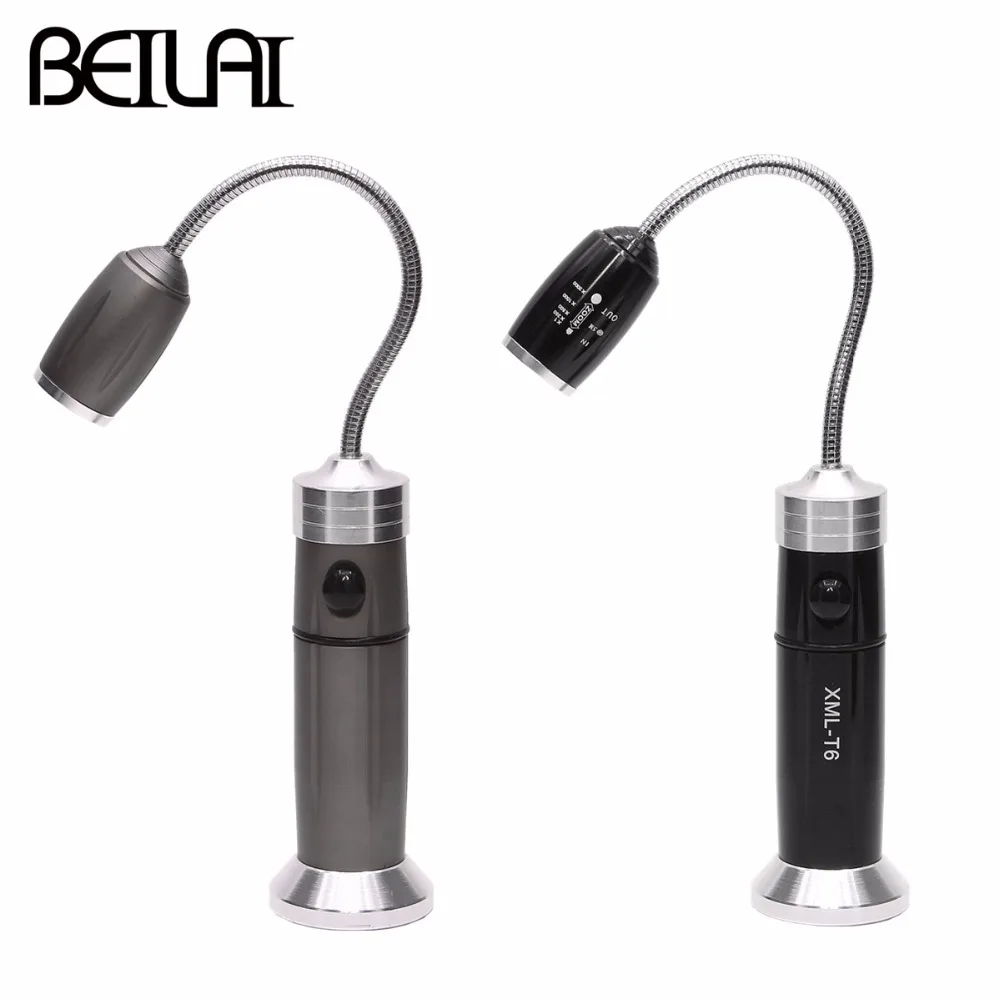 

Flexible T6 LED Flashlights Table Lamp Work Lights LED Torch Lights with Magnetic 360 Degree Rotation For Reading Lighting