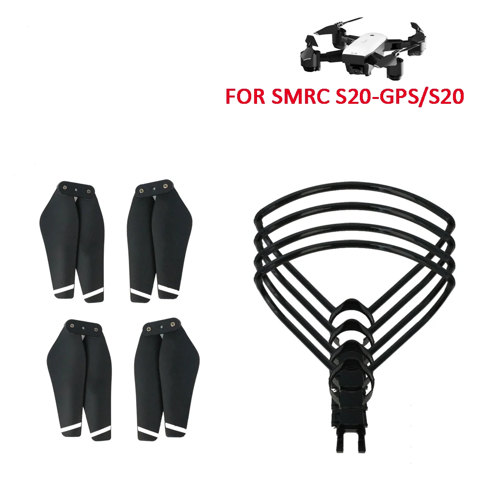 

Smrc S20 Spare Parts, 4pcs Propeller, 4pcs Rc Propeller Protector Blade Frame For Smrc S20 Drone Wifi Fpv Drone Rc Quadcopter
