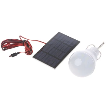 

BIFI-Solar Panel Powered Led Bulb Light Portable Outdoor Camping Tent Energy Lamp 15W