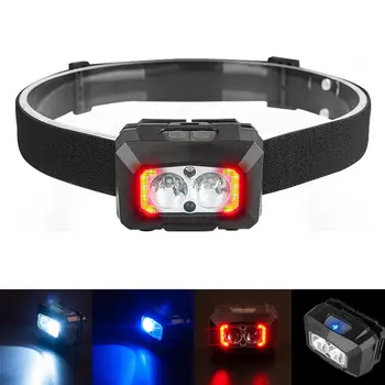 

XANES 1200LM HeadLamp 6 Modes USB Charge Lithium Ion Battery Waterproof Outdoor Fishing Black M365 Electric Portable Headlamps