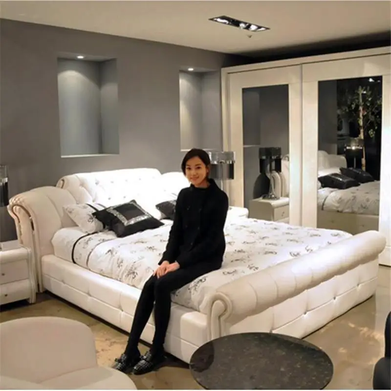 مجموعة Yatak Odasi Mobilya Matrimoniale Letto هل واحد غرفة Ranza Mobili جلدية نوم الأثاث كاما Mueble دي Dormitorio السرير