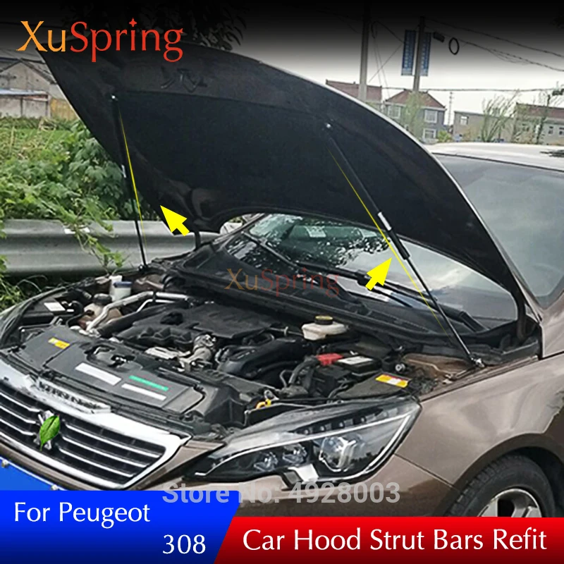 

For 2016 2017 2018 Peugeot 308 Car Bonnet Cover Lift Supporting Hydraulic Rod Strut Bars Spring Shock Bracket Car-styling