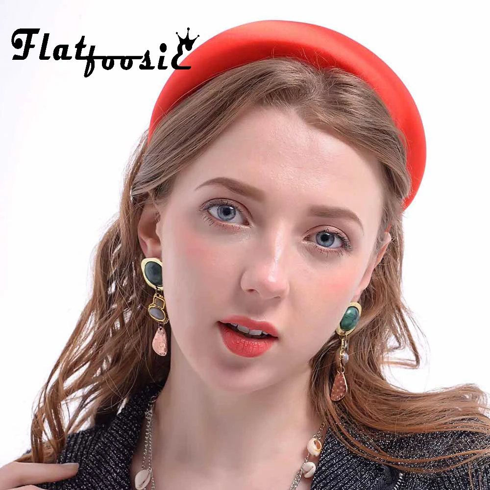 

Flatfoosie 2019 New Trendy Silk Hair Headband Hair Velvet Headbands For Women Girl Accessories Summer Party Headband Wedding