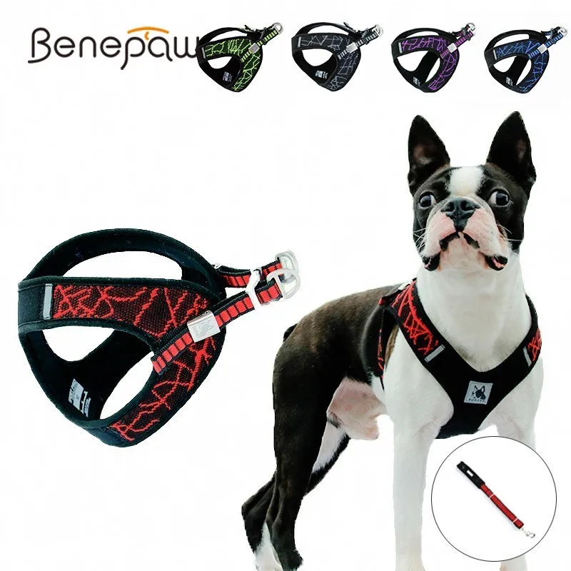 

Benepaw Quality Reflective No Pull Dog Harness For Small Medium Dogs Padded Nylon Puppy Pet Harness Leash Set Bulldog Chihuahua