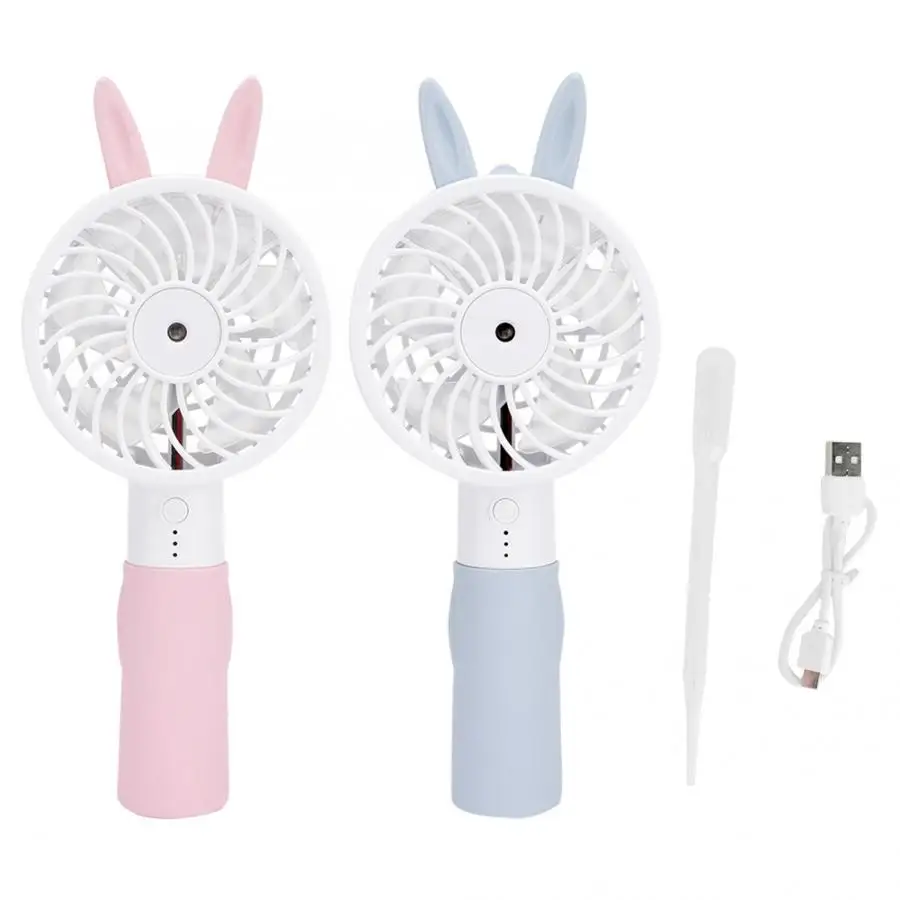 

Hot Sales Rechargeable USB Fan Handheld Mini Spray Cooling Fan Lovely Girl Handheld Fan for Home Office Outdoor High-quality