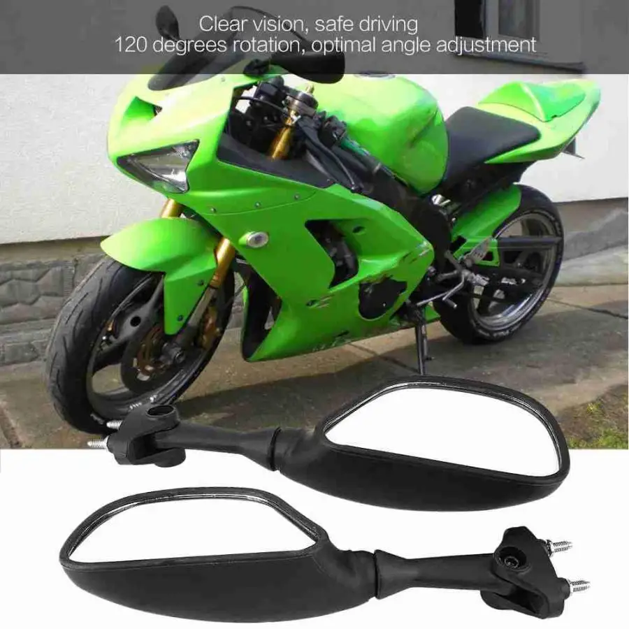 1 пара мотоцикла боковые зеркала Зеркало заднего вида для Kawasaki Ninja ZX6R 2003-2004 ZX6RR 2003-2006