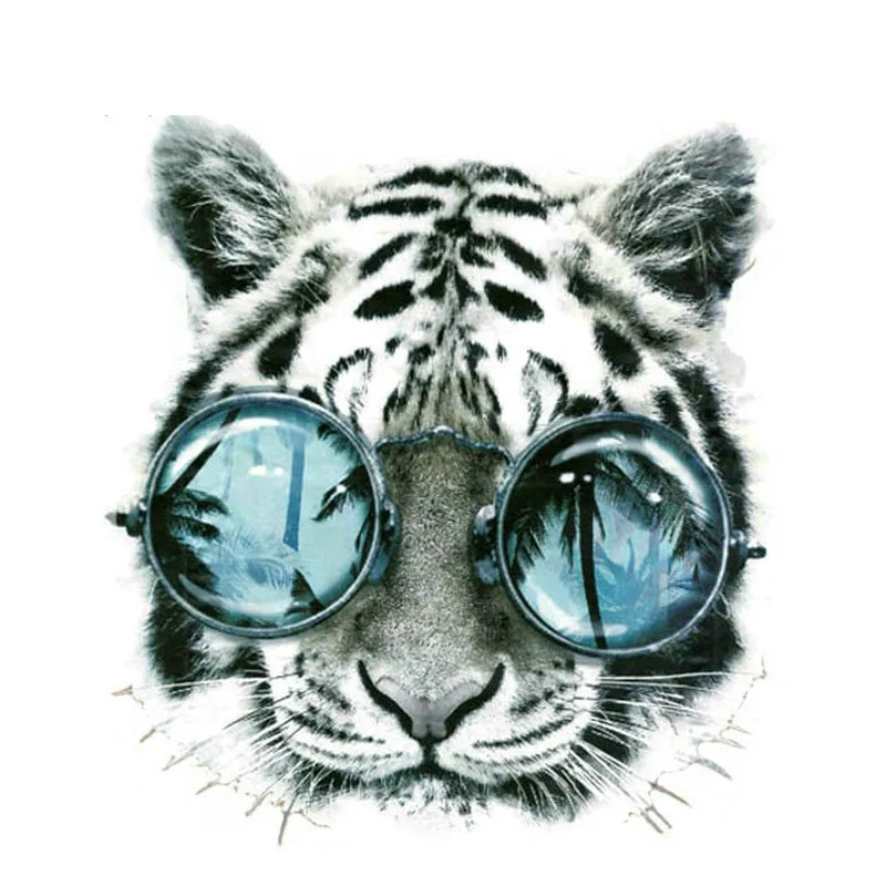 

Tiger Iron on Patches Heat Transfers DIY Stickers for Clothes Print On T-shirt Dresses A-level Washable Patch